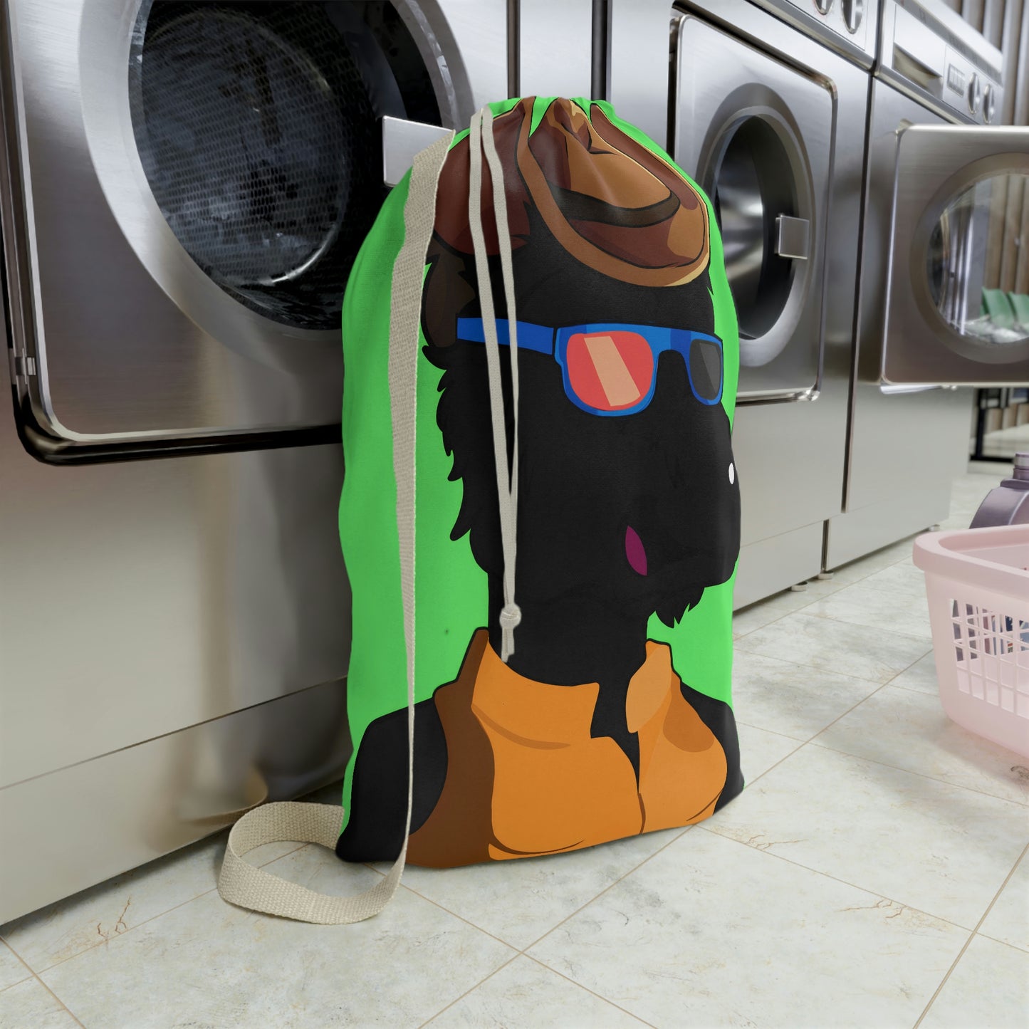 Cowgirl Wolf Cyborg Wolve Laundry Bag