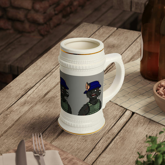 Taza Stein de cerveza del lobo del ejército 