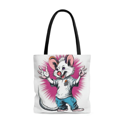 Energetic Possum Retro Art Funky Tote Bag (AOP)