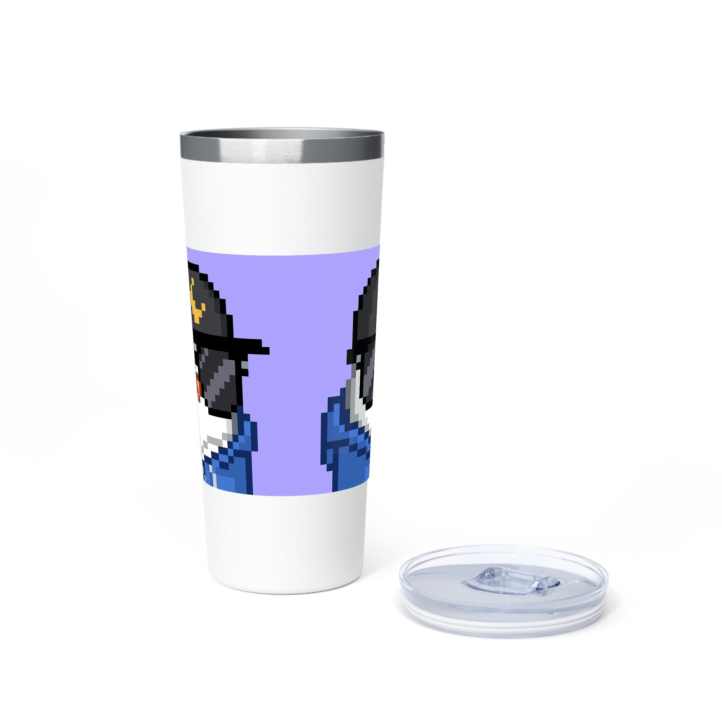 Vaso aislado al vacío de cobre con diseño de búho, pájaro, luna, noche, halcón, 22 oz