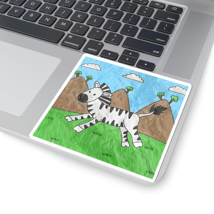 Zebra Graphic Hipster Zebra Animal Kiss-Cut Stickers