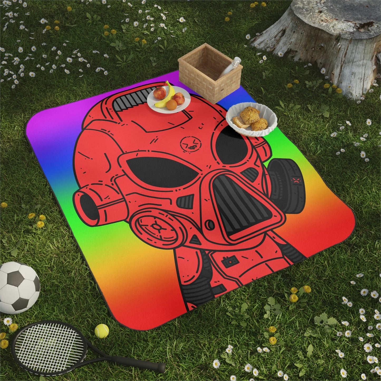 Pride Rainbow Robot Cyborg Alien Picnic Blanket