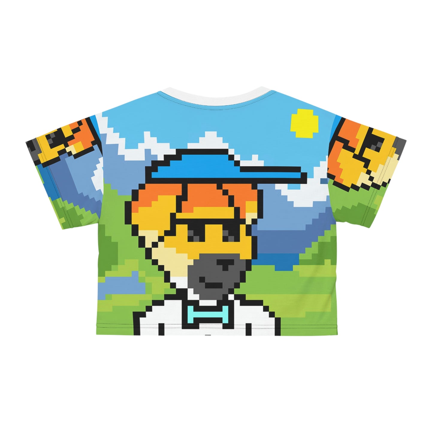 Dog Animal Pet Pixel Crop Tee (AOP)