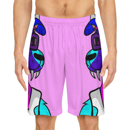 Wolve Pride Color Werewolf Cyborg Basketball Shorts