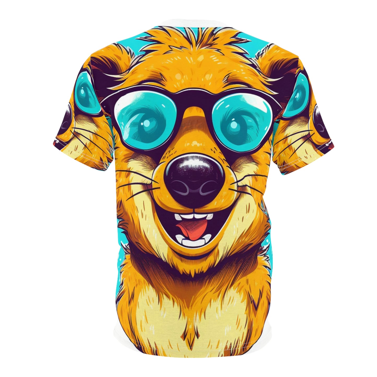 Camiseta unisex de corte y costura con diseño de dibujos animados de Quokka Happy Animal (AOP) 