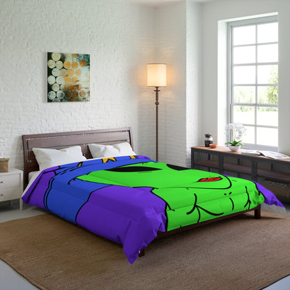 Blue Wizard Hat Alien Muscle Lipstick Green Visitor Bed Comforter