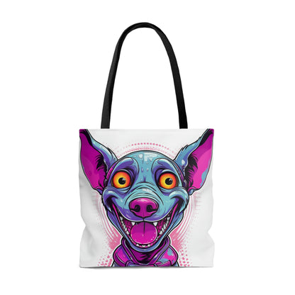 Dog Alien Retro Cartoon Style Tote Bag (AOP)