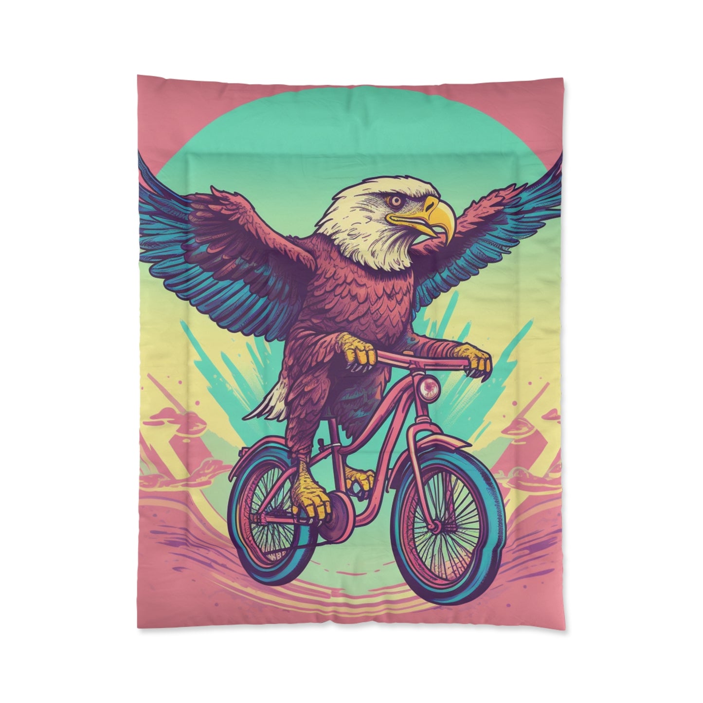 Bicycle Bike American Eagle Biker Graphic Comforter