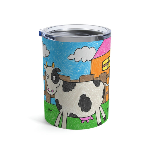 Vaso con carácter de animal de granero de granja de vaca Moo, 10 oz