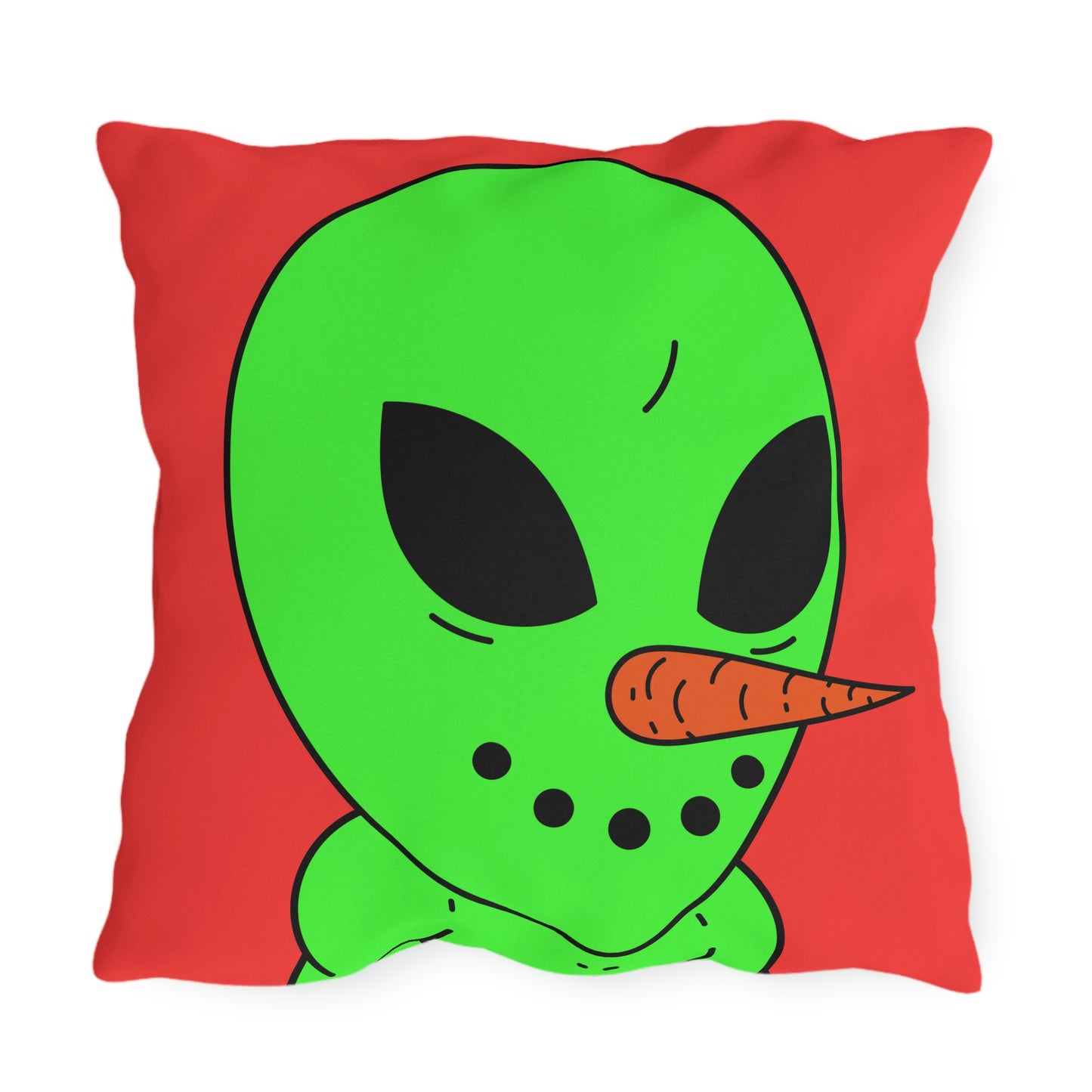 Veggie Visi Alien Vegetable Visitor Outdoor Pillows