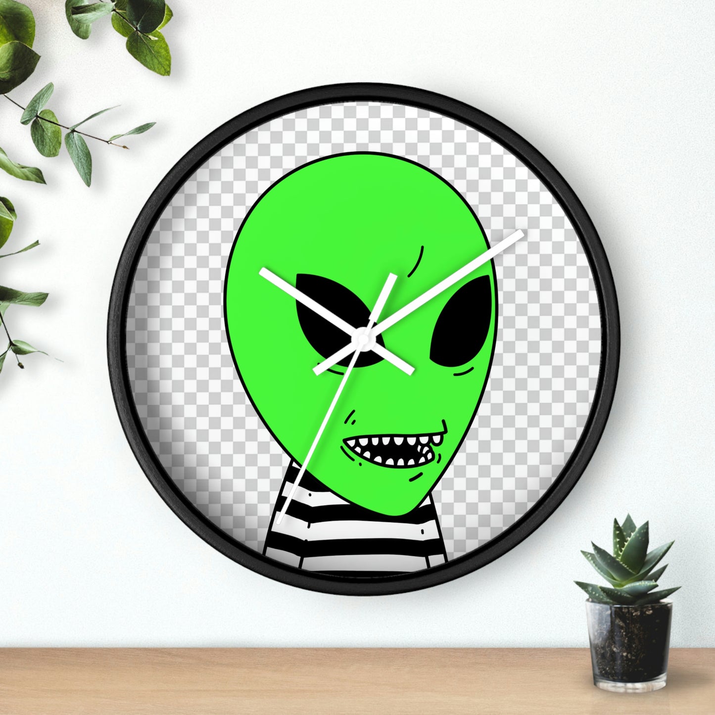 Clean Teeth Toothy Alien Wall clock