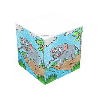 Elefante Elephant King Safari Animal Note Cube