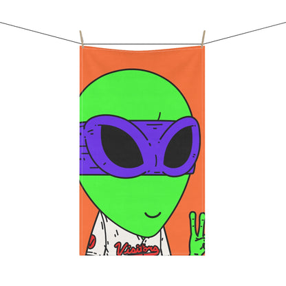 Paño De Cocina Púrpura Ninja Peace Visitor Jersey Alien 