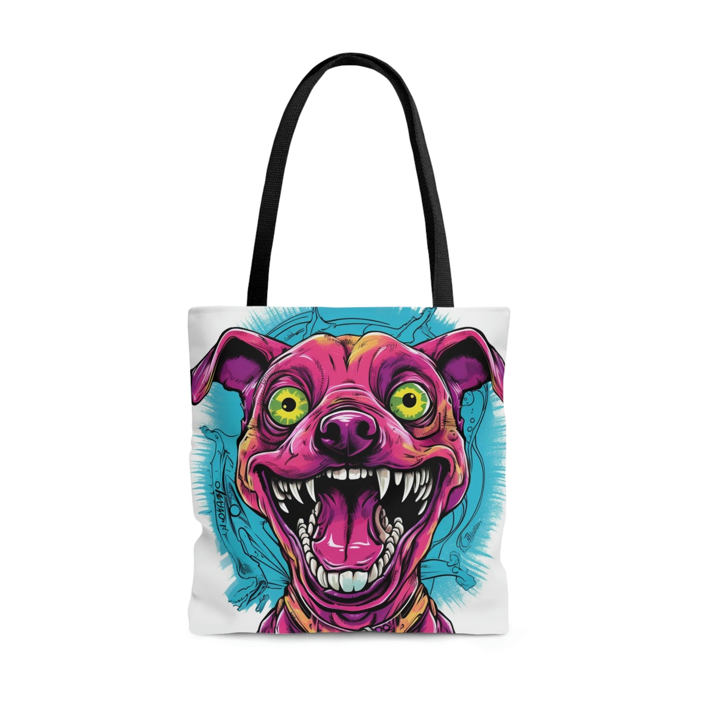 Retro Alien Dog Cartoon Aesthetic Tote Bag (AOP)