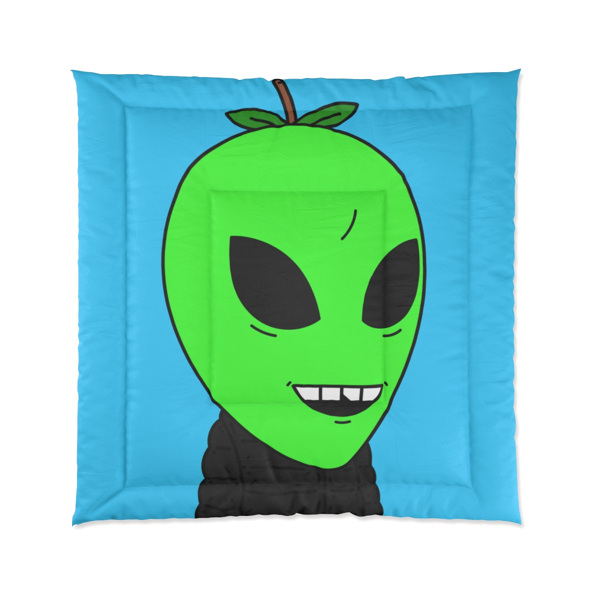 Green Apple Chipped tooth Visitor Smiling Bed Comforter