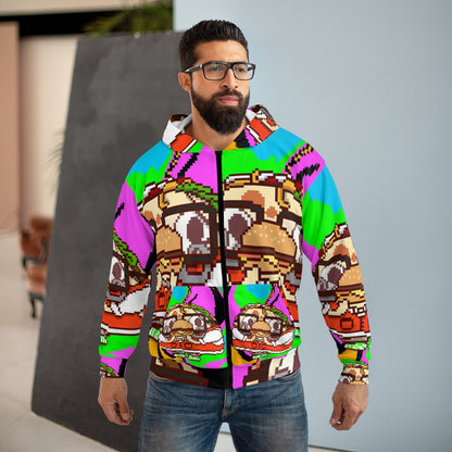 Burger Taco Food Colorido AOP Sudadera con capucha unisex 