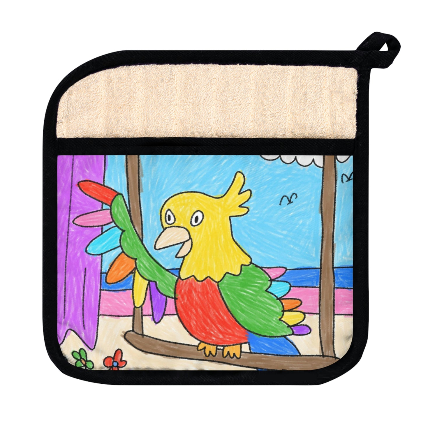 Animal Lover Parrot Perfect Gift for Parrot Owners Pot Holder with Pocket