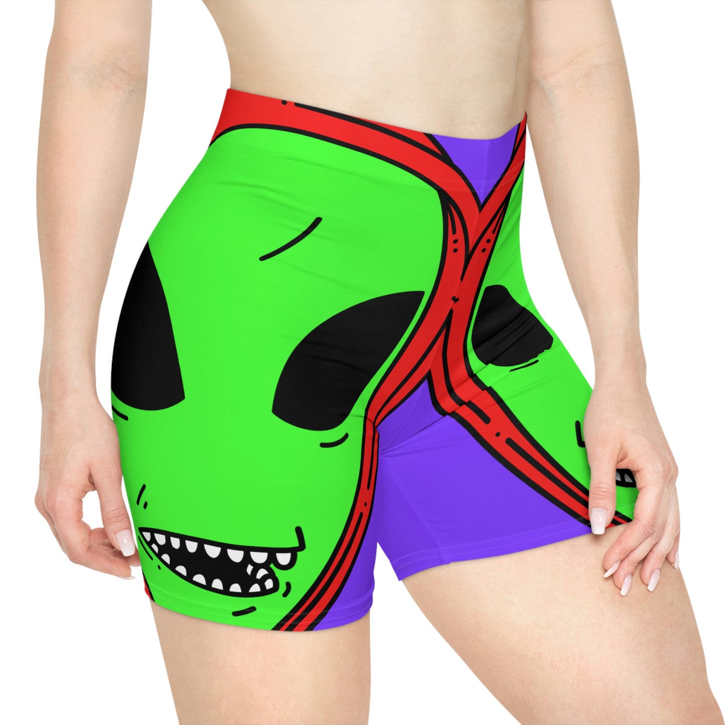 Alien visitor visi graphic Biker Shorts