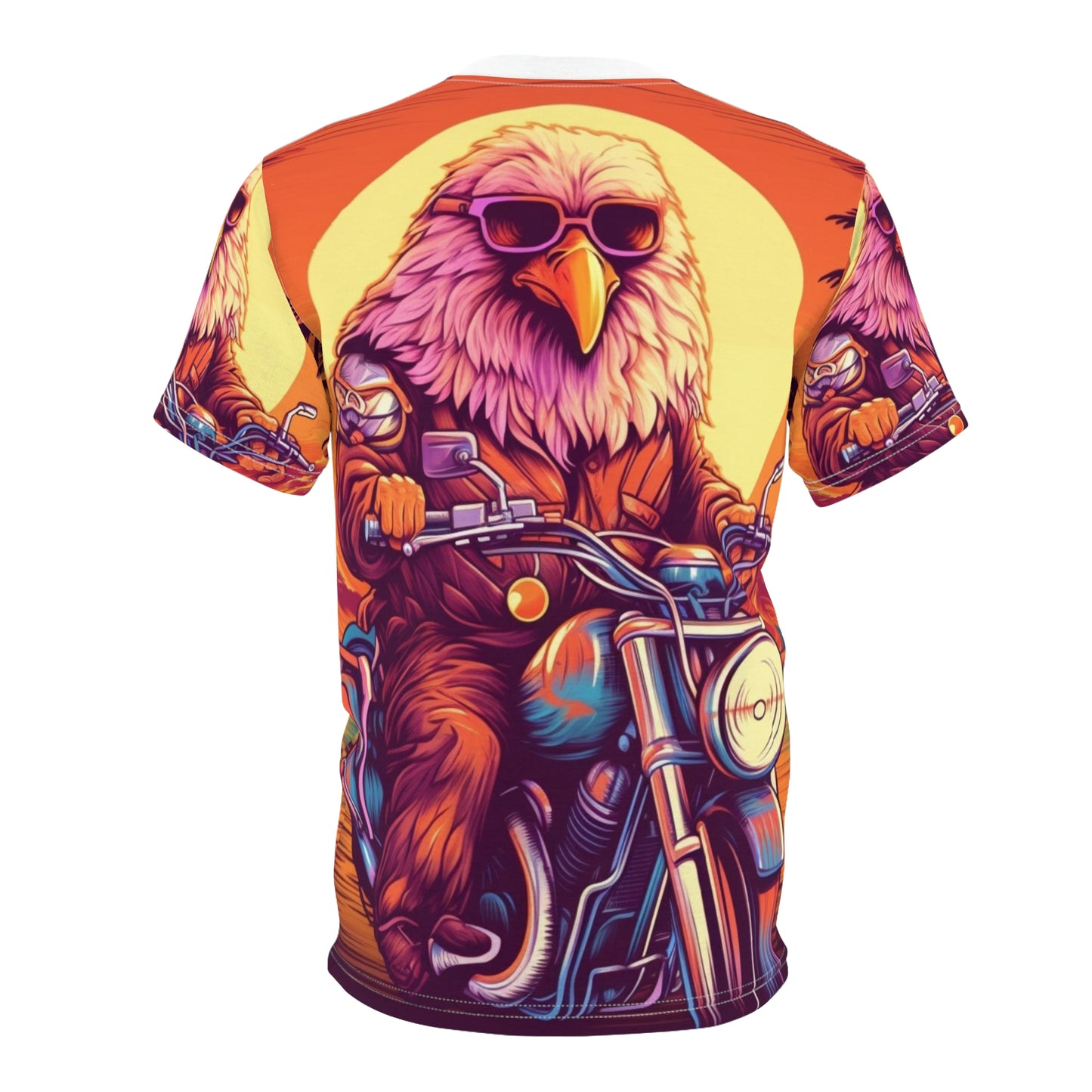 Classic American Motorcycle Ride Biker USA Style Unisex Cut & Sew Tee (AOP)