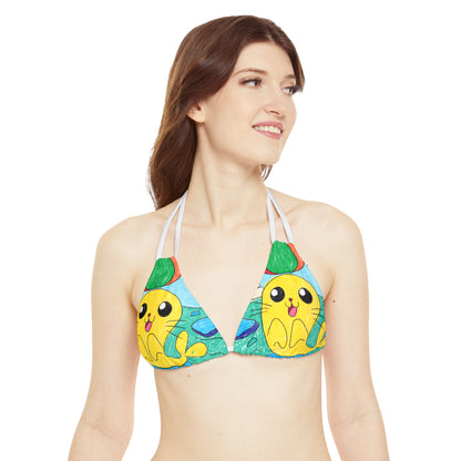 Seal Trick Marine Ocean Animal Sea Creature Strappy Bikini Set (AOP)