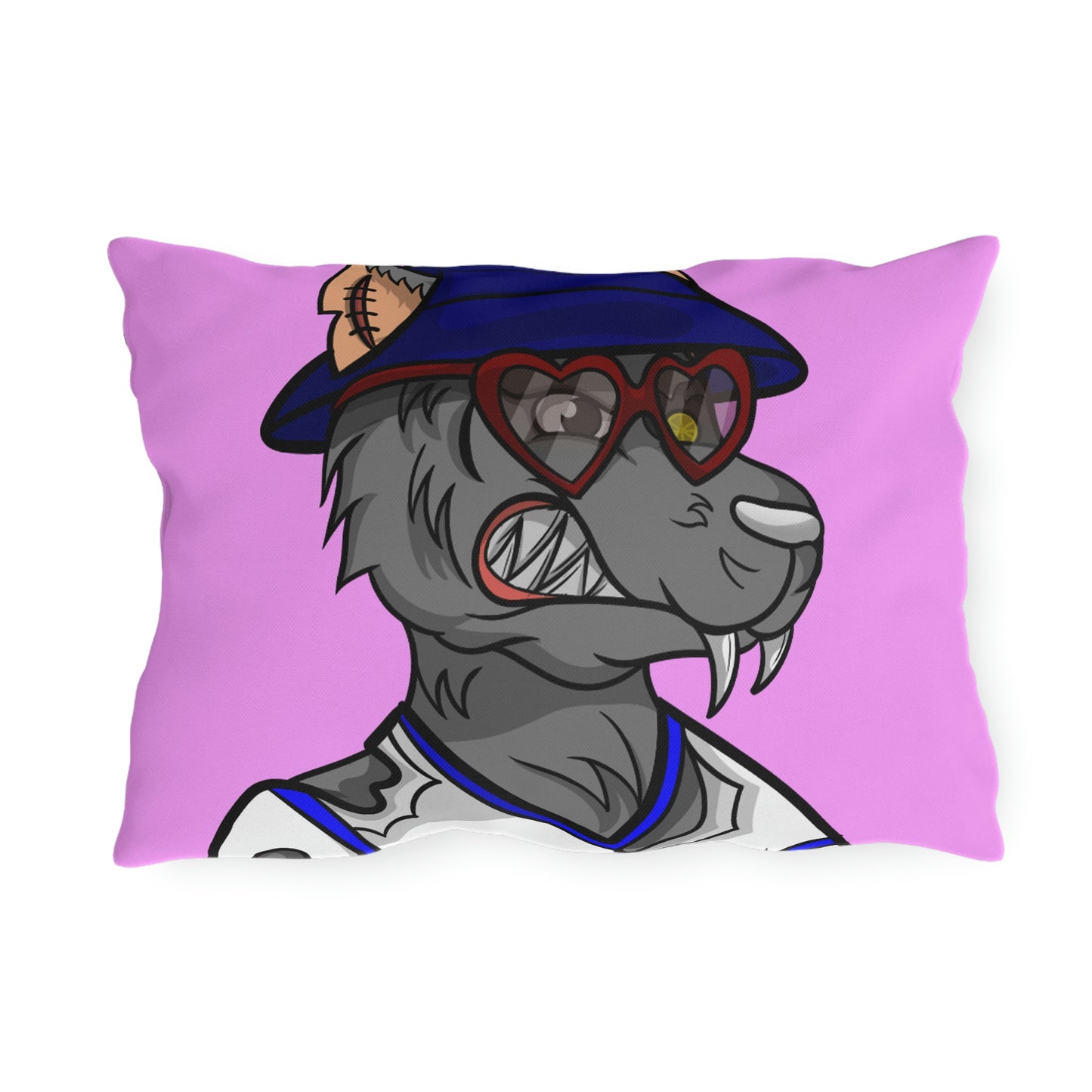 Valentine Wolf Heart Love Outdoor Pillows