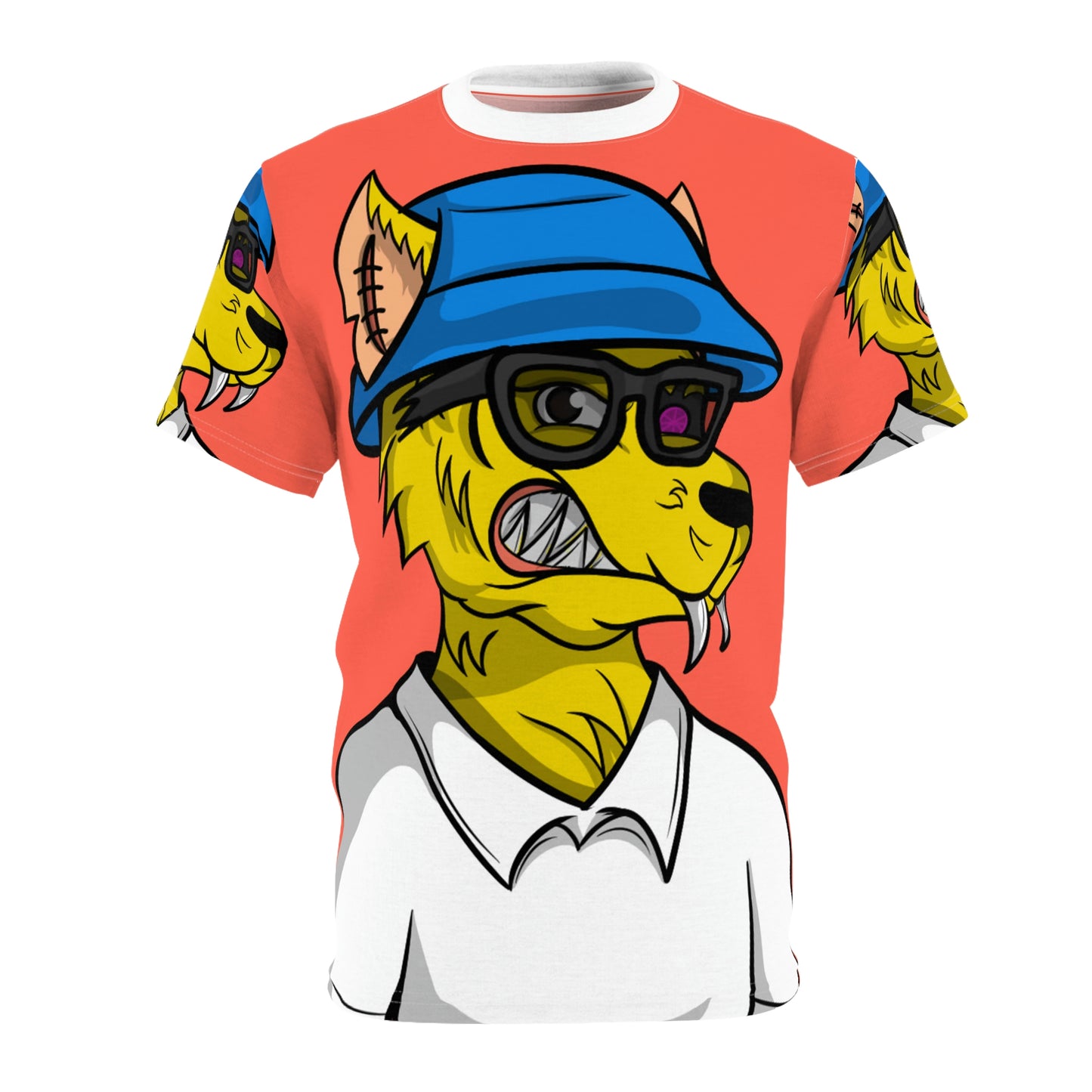 Cyborg Werewolve Preppy Collar Shirt Wolf Unisex AOP Camiseta cortada y cosida 