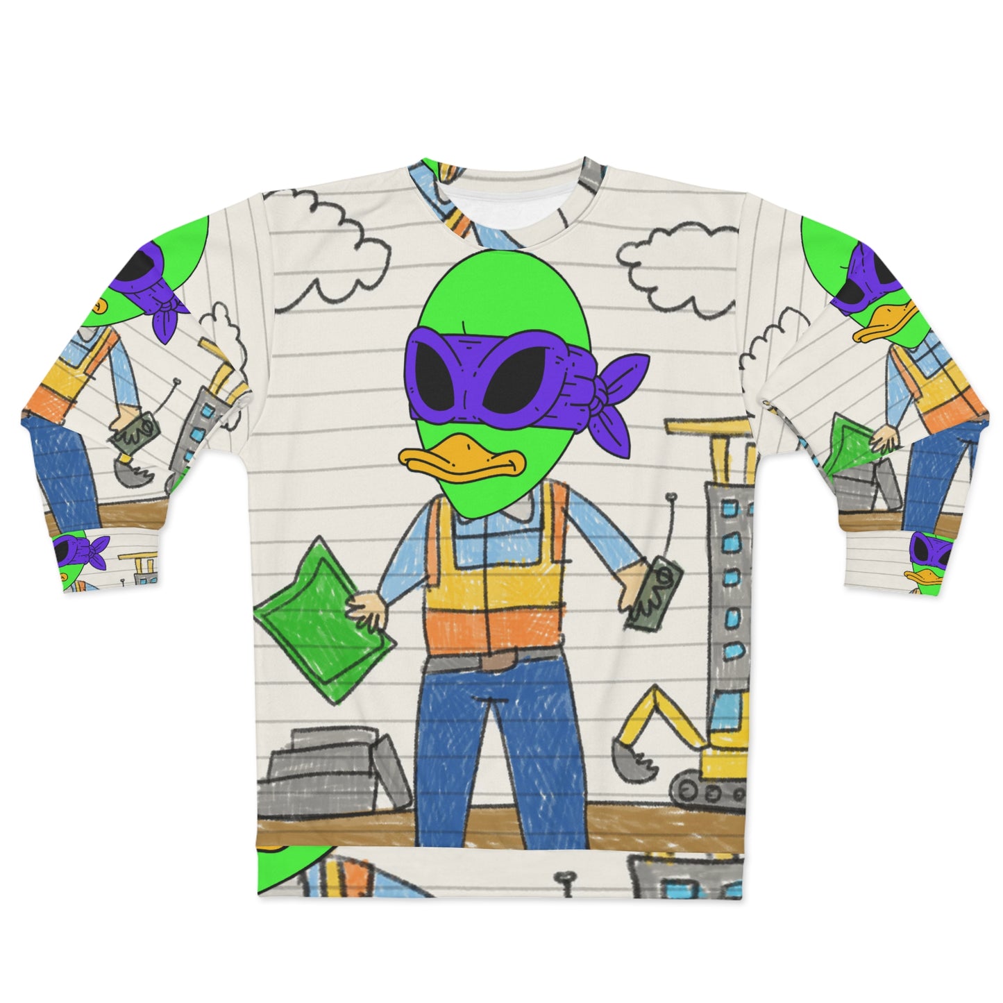 Contratista Edificio Capital Builder Visitante 751 Alien AOP Sudadera unisex 