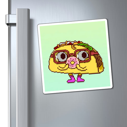 Donut Cartoon Taco Magnets