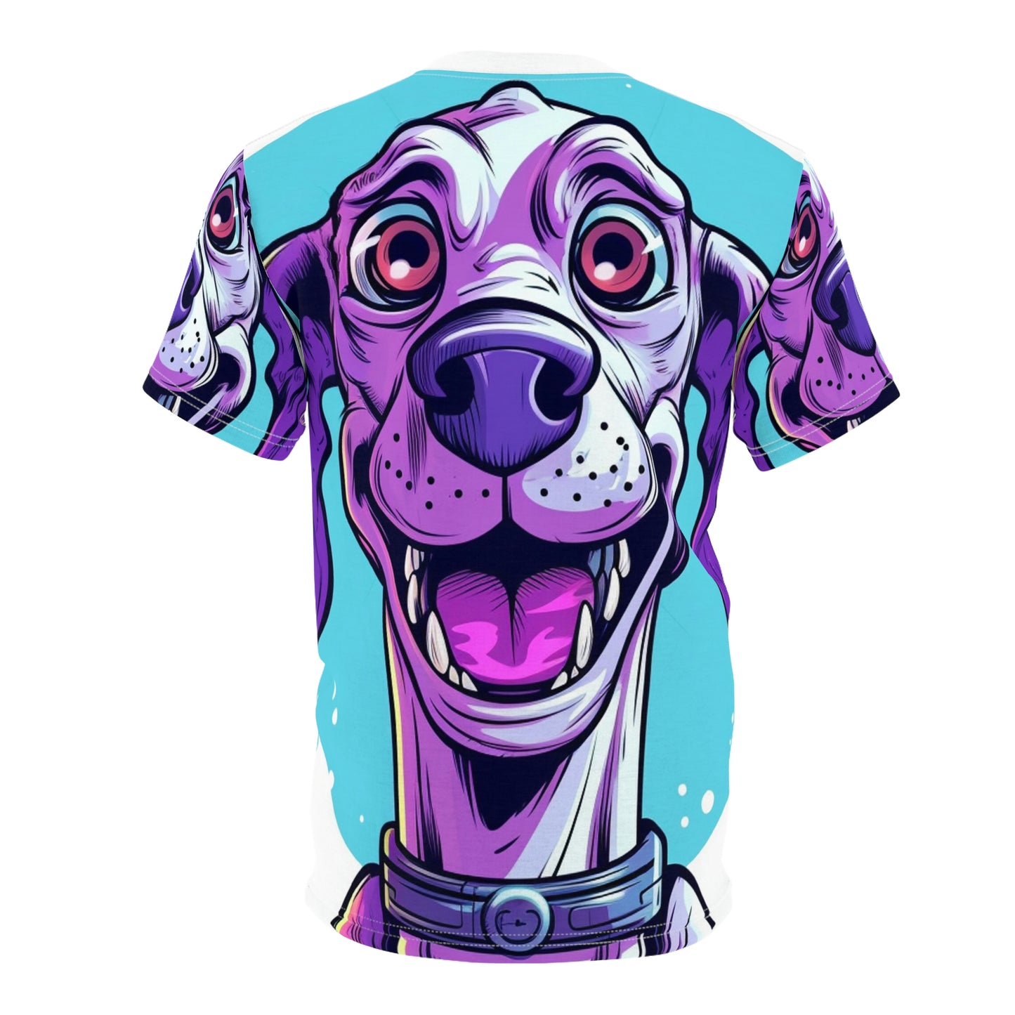 Alien Puppy Anime Comic Style Unisex Cut & Sew Tee (AOP)