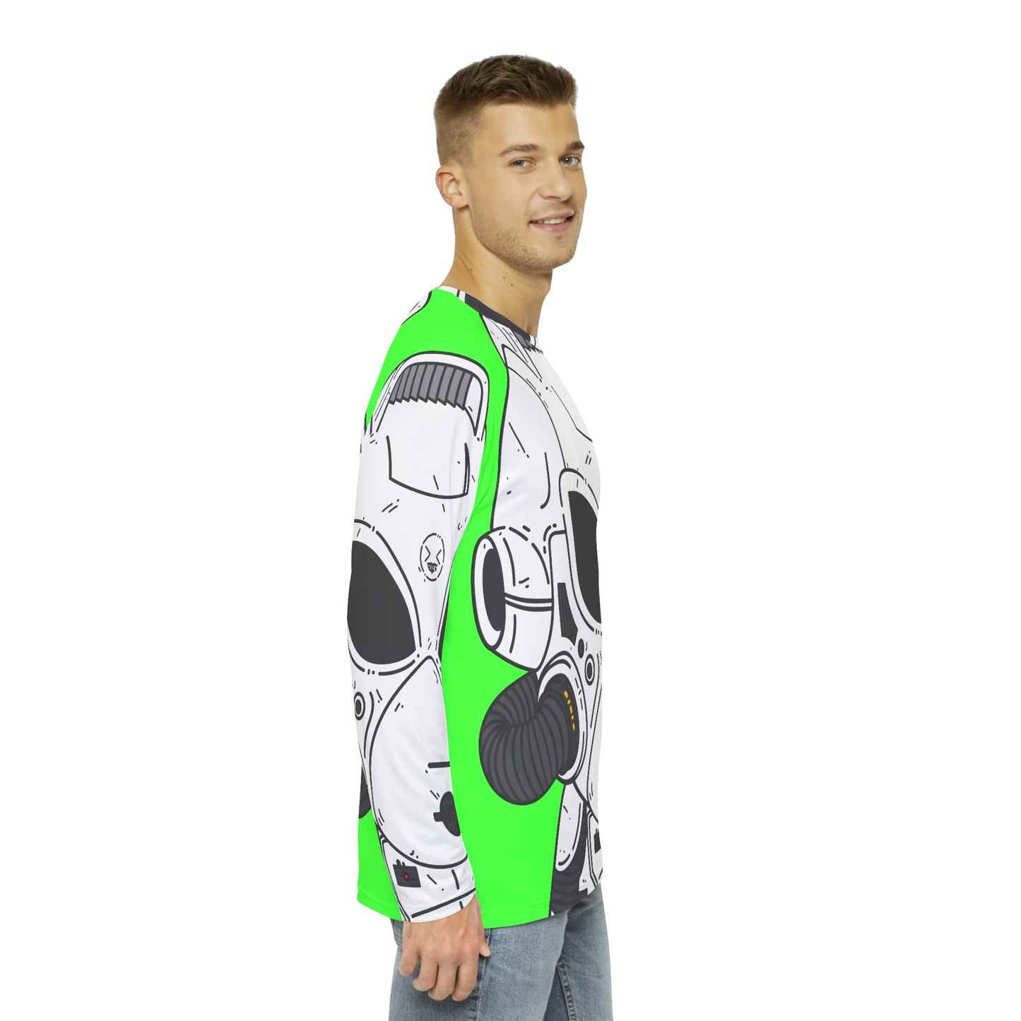 Camisa AOP de manga larga para hombre Alien LOL Visitor 