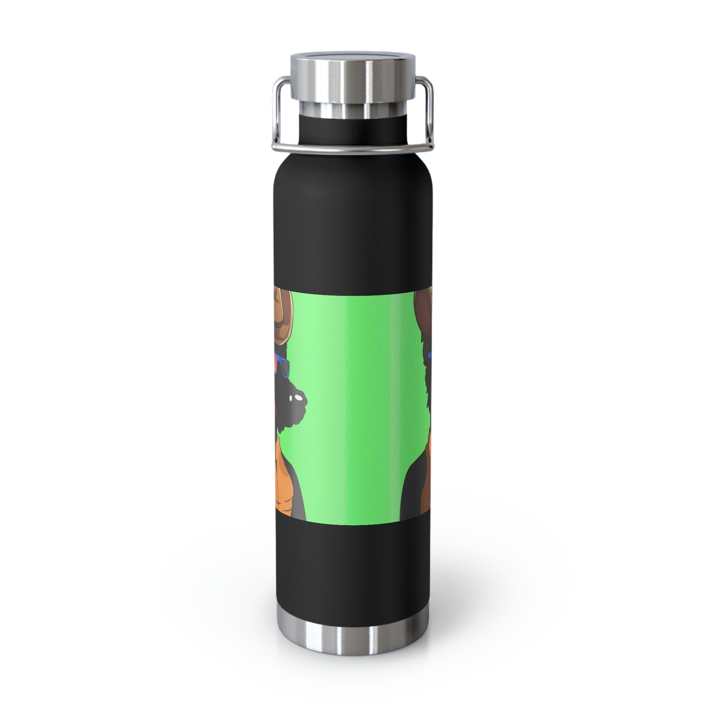 Cowgirl Wolf Cyborg Wolve Copper Vacuum Insulated Bottle, 22oz