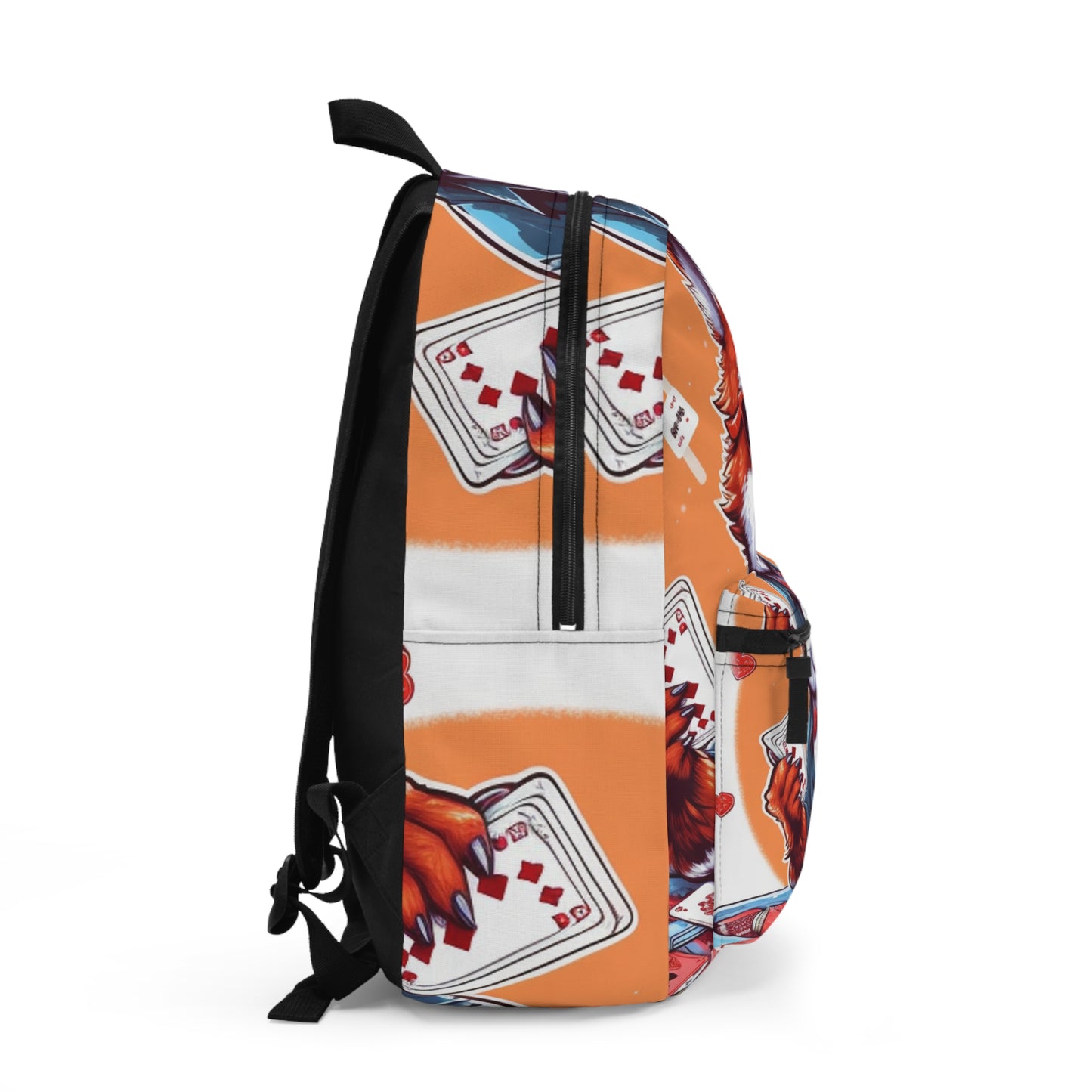 Red Panda Poker Card Player Anime Graphic Backpack