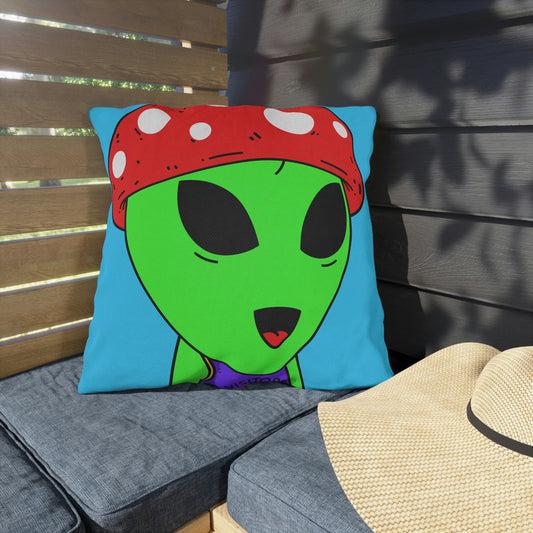 Healthy Sport Jersey Mushroom Alien Outdoor Pillows