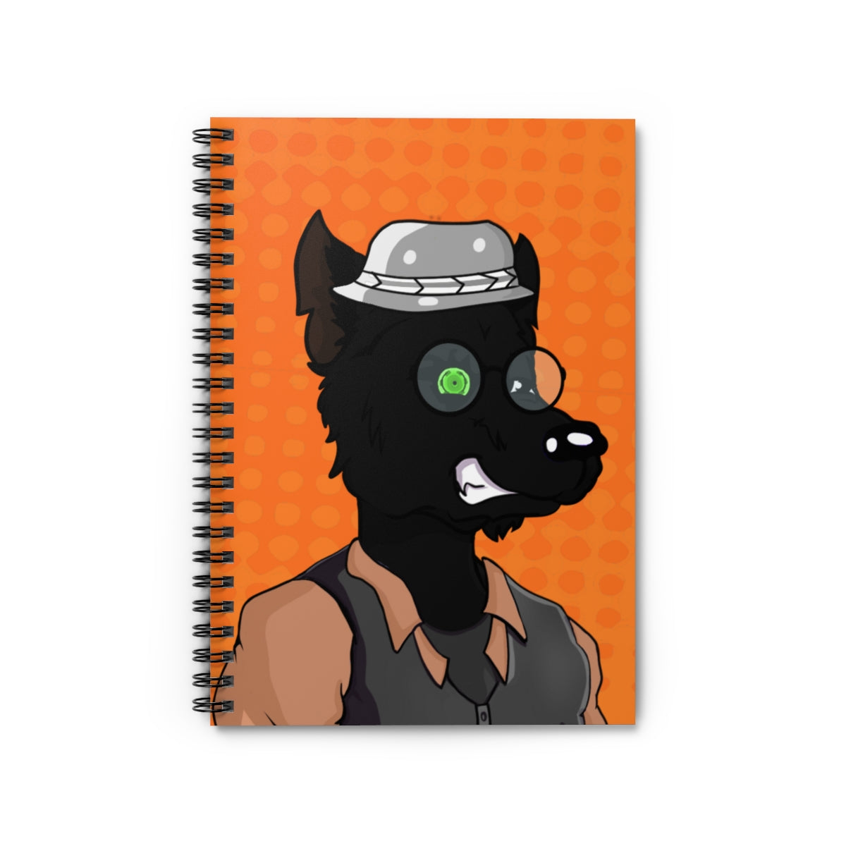 Cyborg Wolf Werewolve First Edition Spiral Notebook - Ruled Line