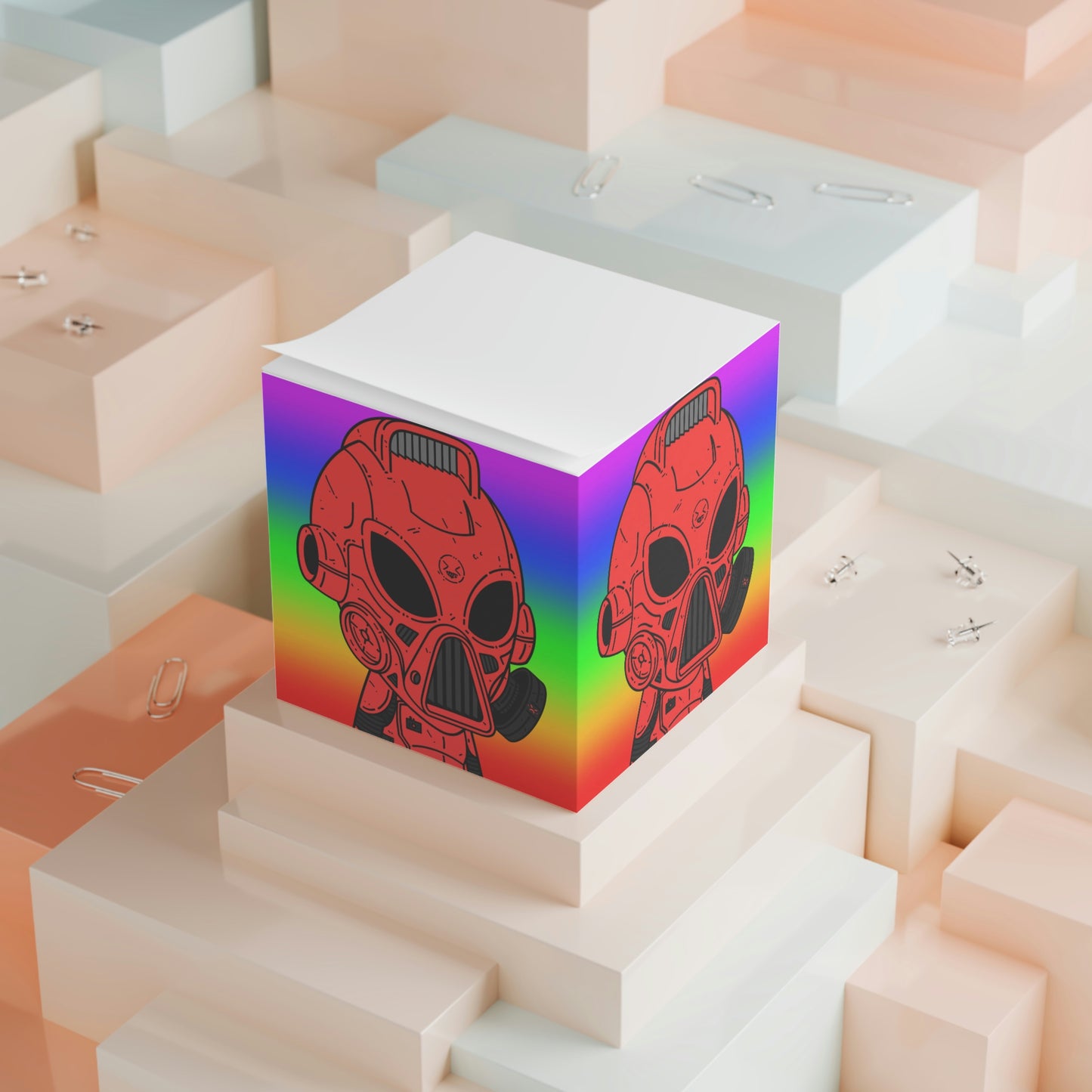 Pride Rainbow Robot Cyborg Alien Note Cube