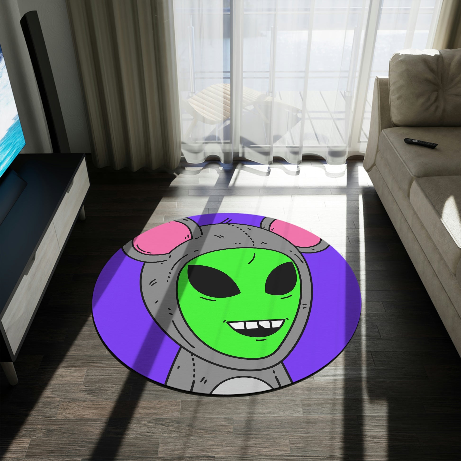 The Visitor Mouse Alien Character Round Rug - Visitor751