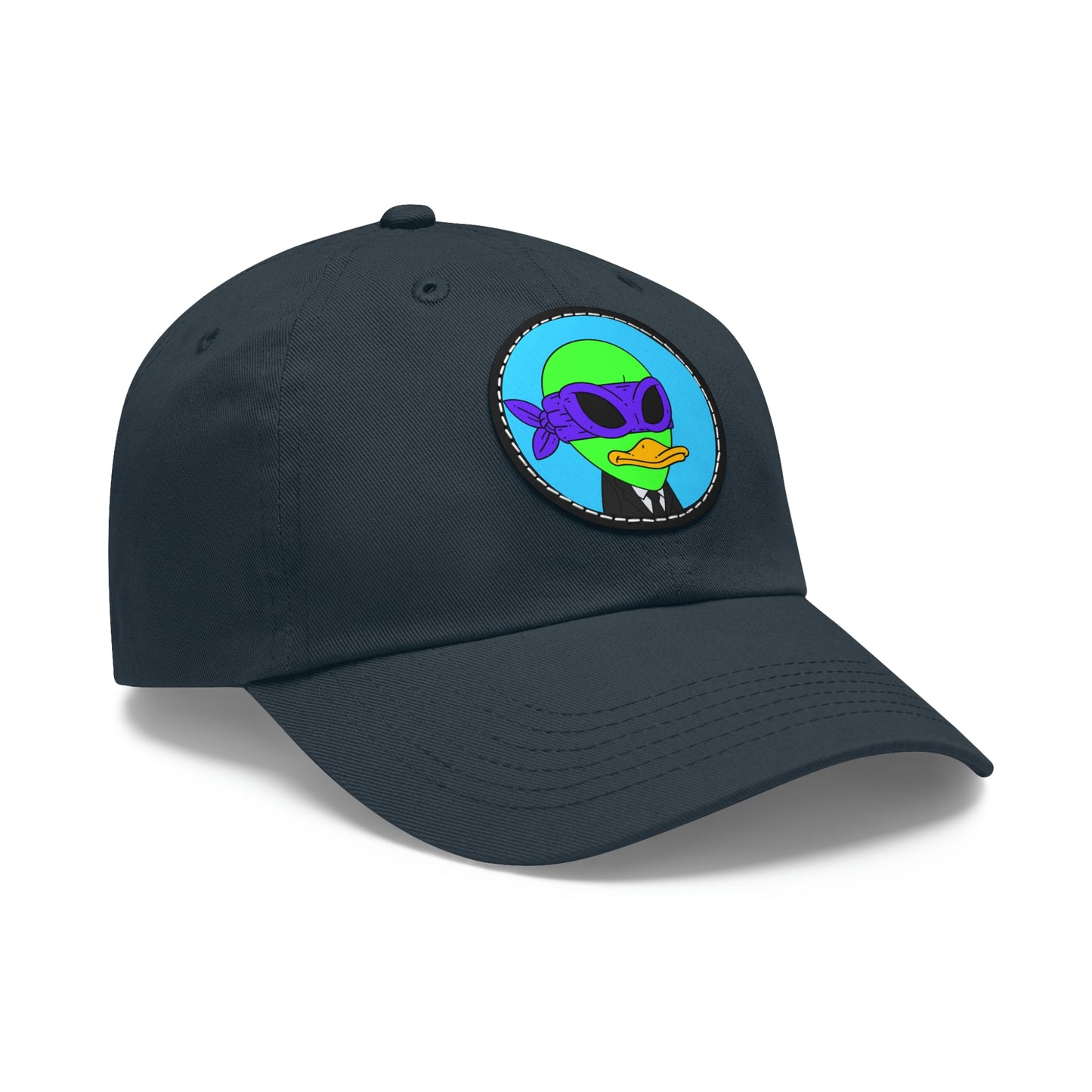 Visitor 751 Alien Dad Hat with Leather Patch (Round)