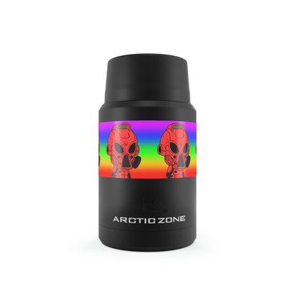 Pride Rainbow Robot Cyborg Alien Titan Almacenamiento de alimentos aislado de cobre