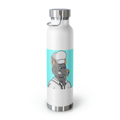 Chief Chef Cook Wolf Werewolve Cyborg Copper Vacuum Insulated Bottle, 22oz