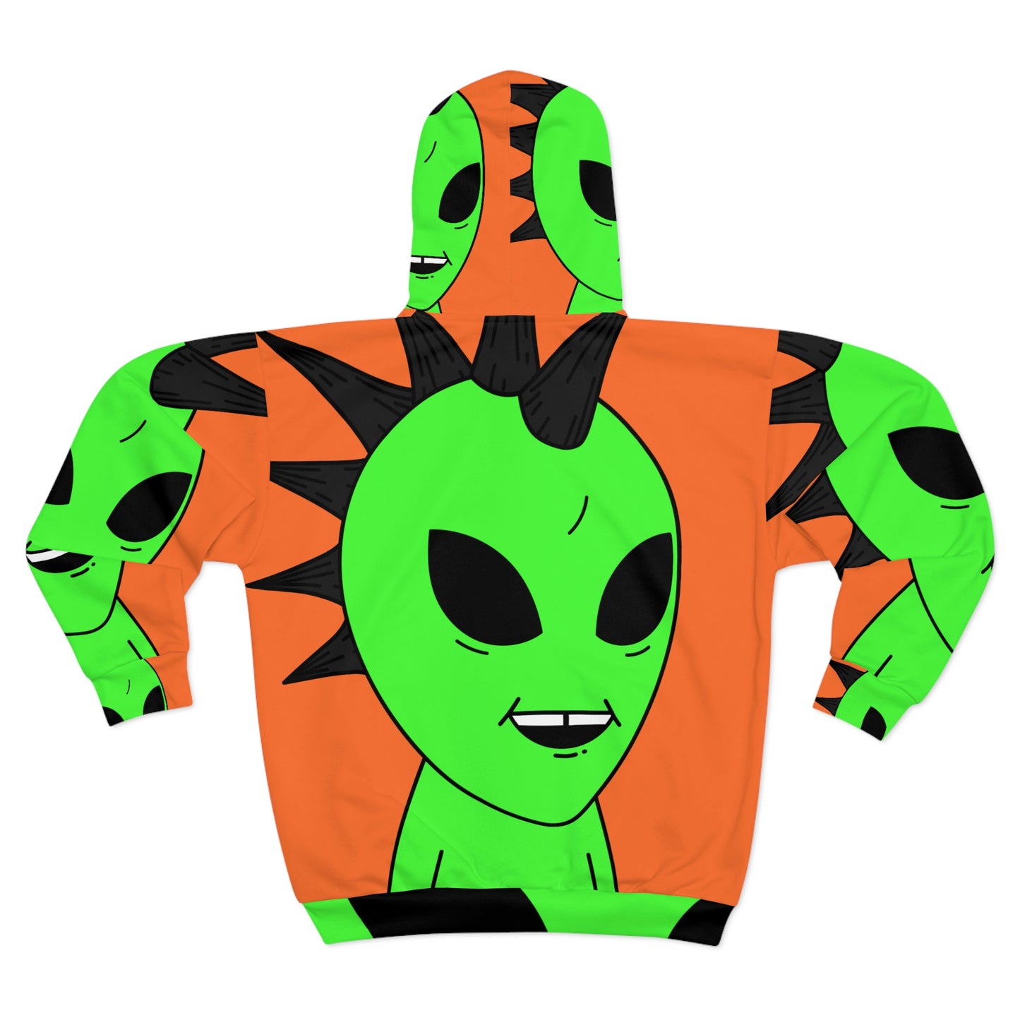 Punk Alien AOP Unisex Zip Hoodie