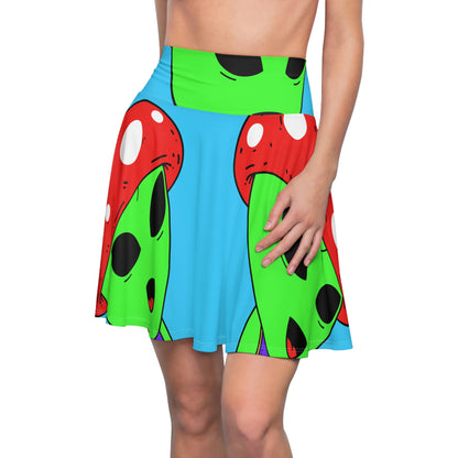 Healthy Sport Jersey Mushroom Alien Women's Skater Skirt