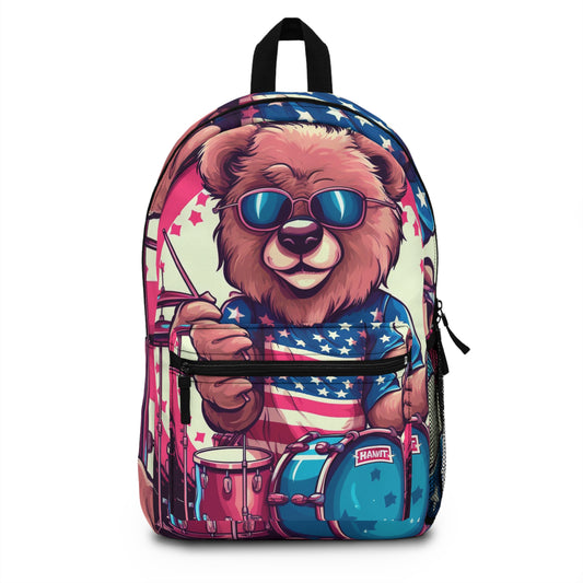 Drumroll for Freedom: Celebrate 4th of July with the Patriotic Bear's Rhythms Backpack