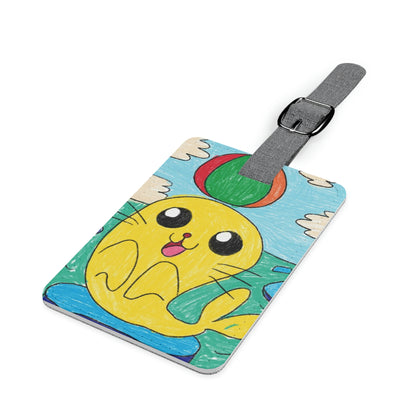 Seal Trick Marine Ocean Animal Sea Creature Saffiano Polyester Luggage Tag, Rectangle