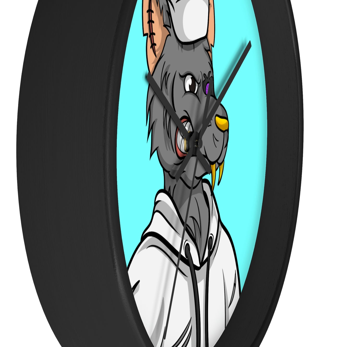 Chief Chef Cook Wolf Werewolve Cyborg Wall clock