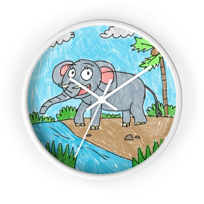 Elefante Elephant King Safari Animal Wall clock