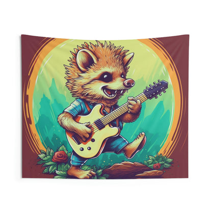 Hedgehog Stylish Culture Band Music Graphic Indoor Wall Tapestries