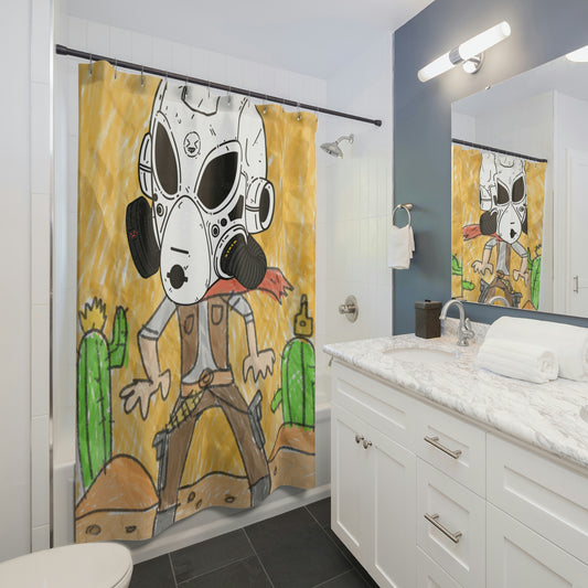 Cowboy Gun Draw Alien LOL Visitor Shower Curtains