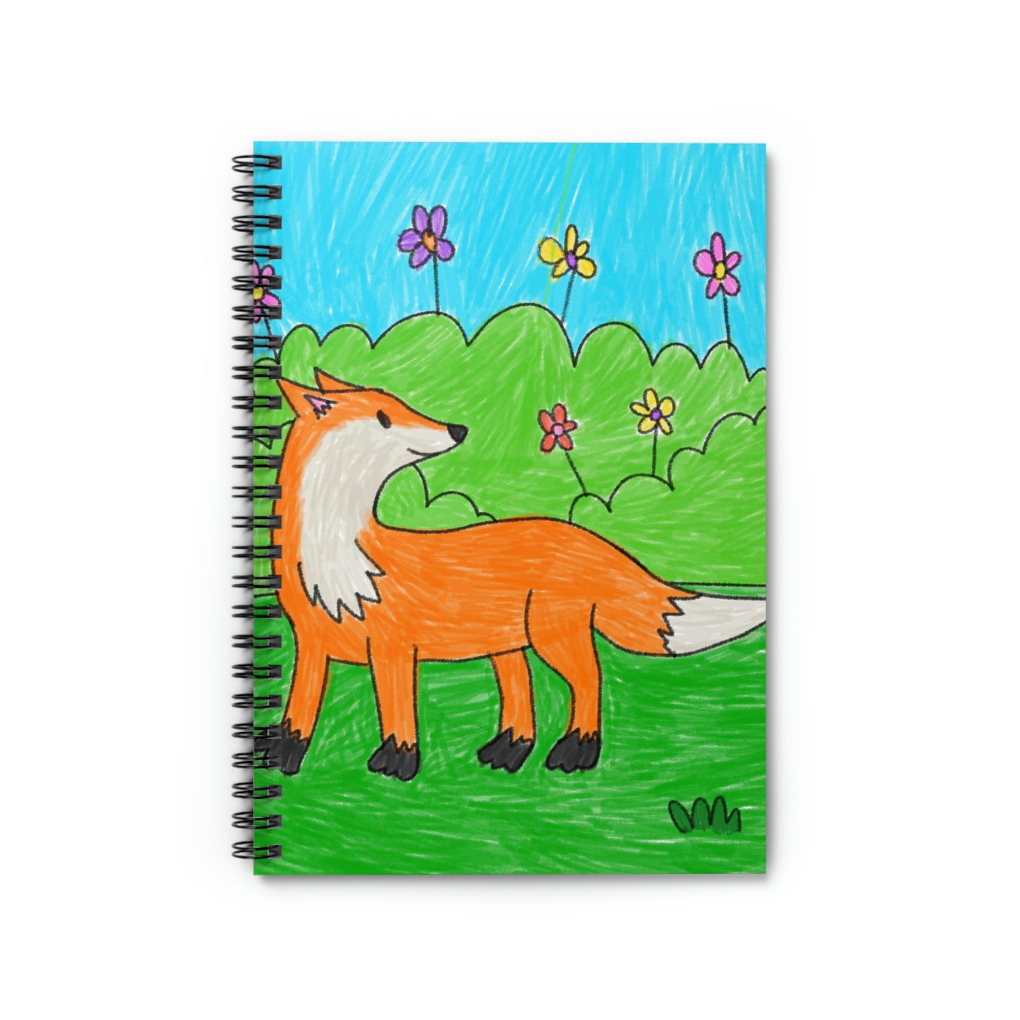 Fox Woodland Animal Foxy Spiral Notebook - Ruled Line