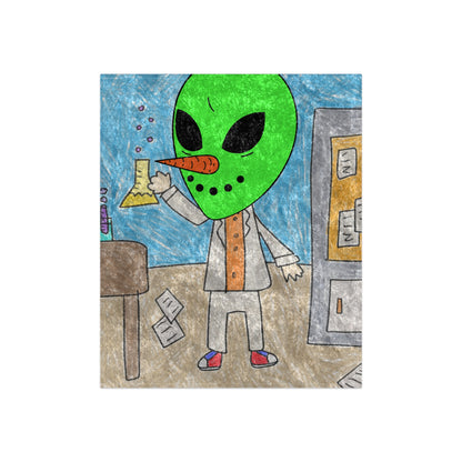 Chemist Chemistry Organic Veggie Visi Vegetable Visitor Vegetarian Alien Vegan Crushed Velvet Blanket