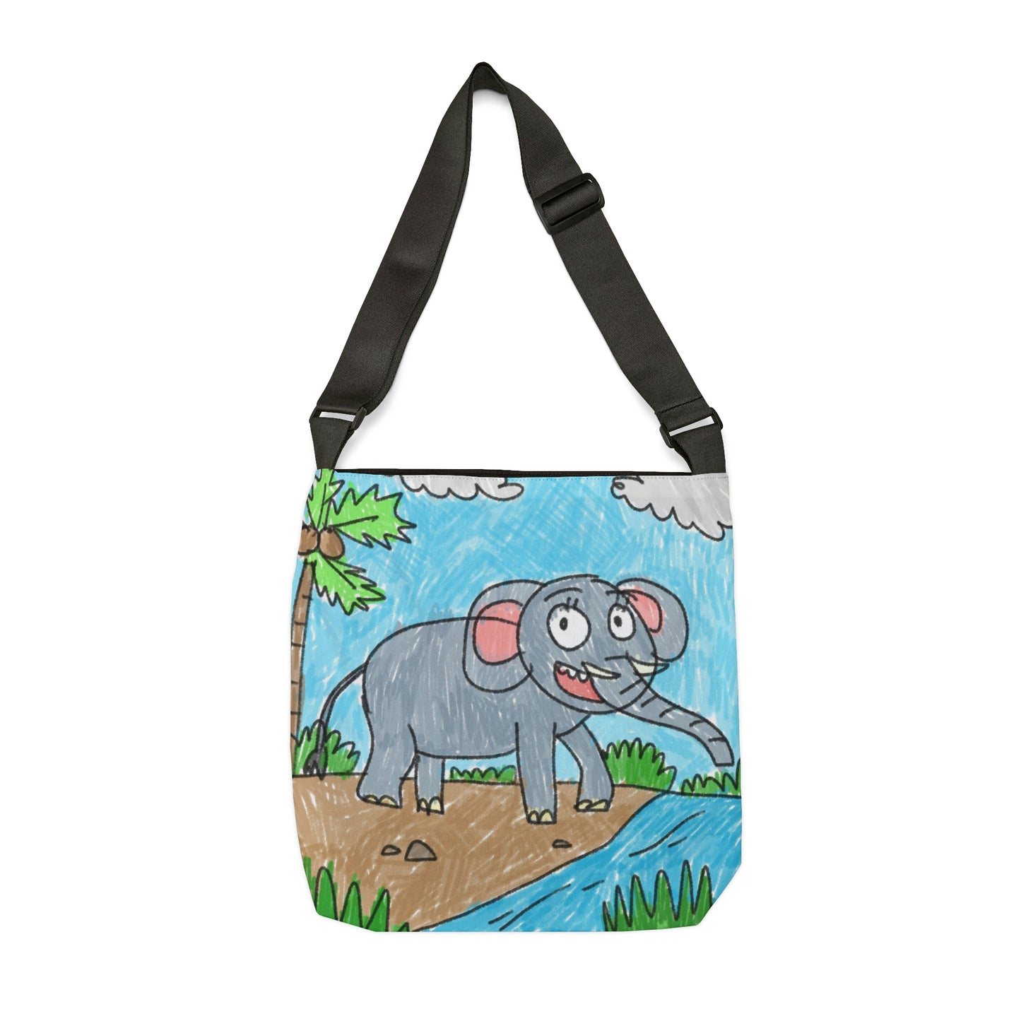 Elefante Elephant King Safari Animal Bolsa de mano ajustable (AOP) 